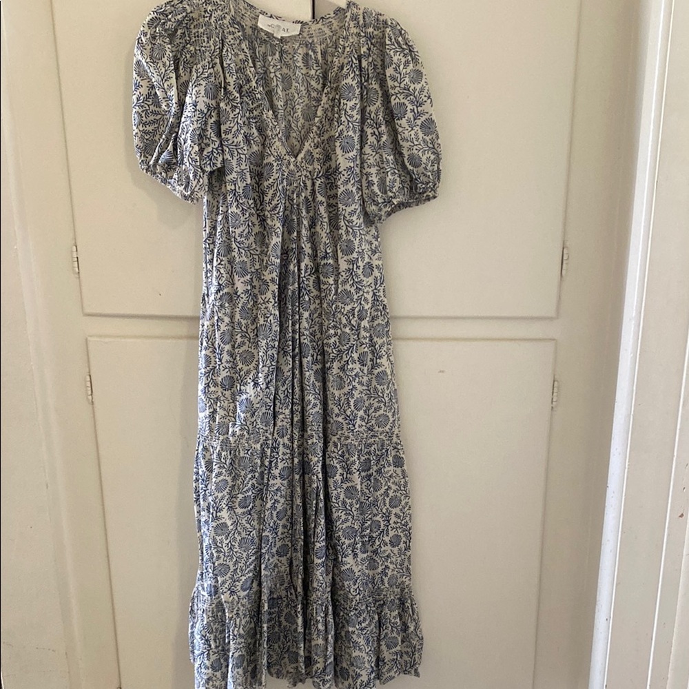 Blue and White Floral Dress